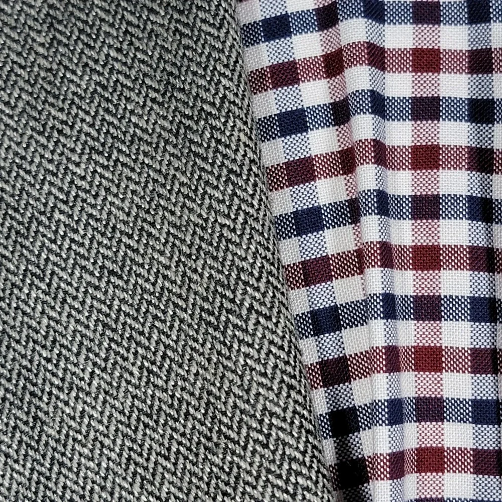 Town Craft Mens Sport Coat Blazer Two Button Gray Herringbone Silk Poly Wool 43L